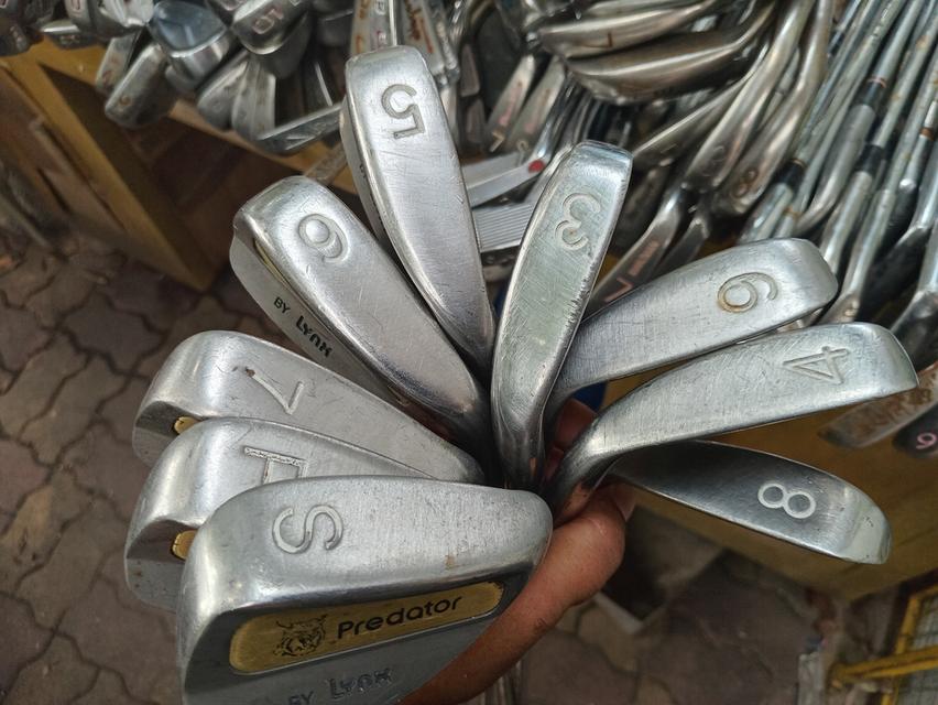 ไม้กอล์ฟหัวเหล็กก้านเหล็ก Lynx Predator Sand Wedge (SW) มือสองจากญี่ปุ่น ชุดนี้มีไม้ 3 4 5 6 7 8 9 S และ P ค่ะรวม9ไม้