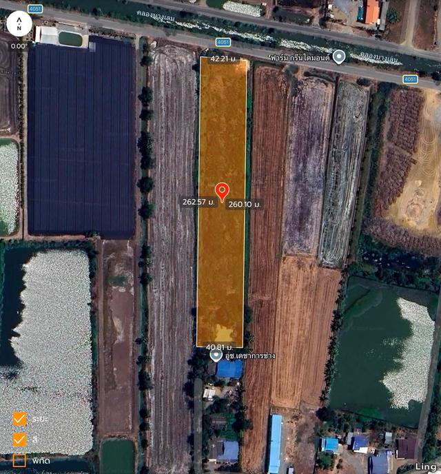 ขายด่วนที่ดินใกล้วัดไผ่หูช้าง 6-3-9 ไร่ ติดถนนลาดยางสาธารณะ บางเลน นครปฐม 8
