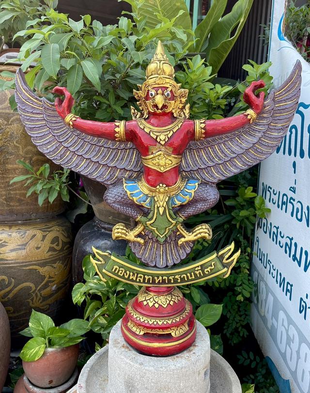 พญาครุฑทหารราบที่9 ครุฑตั้งบูชา องค์ลอย ขนาด65ซม พญาครุฑหน้าดุ