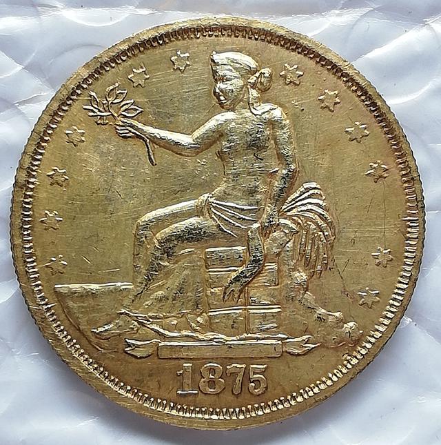 เหรียญโบราณสหรัฐอเมริกา1875-เหรียญทองแดงมังกรจีนโบราณ ปี 2433-2451 3