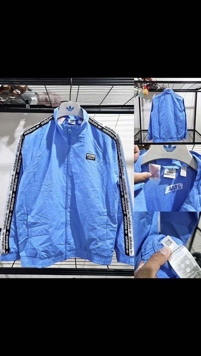 เสื้อ Adidas ผ้าร่ม โลโก้อกปัก แถบสวย มีกระเป๋า