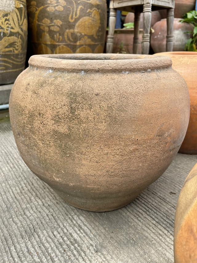 โอ่งแดง โอ่งดินแดง โอ่งโบราณ ขนาด40ซม เครื่องปั้นดินเผา 6