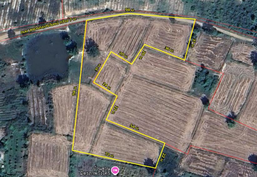 ขายที่ดิน 4 ไร่ 0 งาน 11 ตร.ว. ติดถนนคอนกรีต ใกล้ทางหลวงชนบท พช 3052 5
