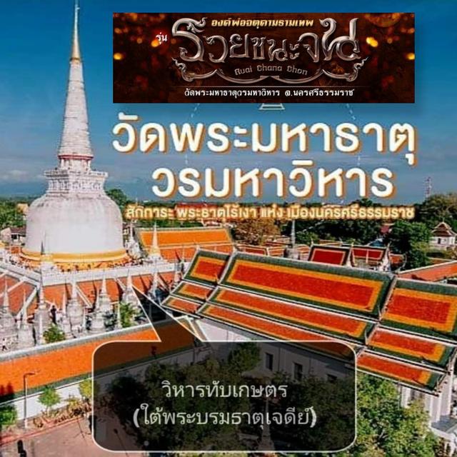 เหรียญองค์พ่อจตุคามรามเทพ รุ่นรวยชนะจน 2567 วัดพระมหาธาตุวรมหาวิหาร จ.นครศรีธรรมราช_เนื้อทองแดงเถื่อน พื้นแดง ลงยาองค์ 3