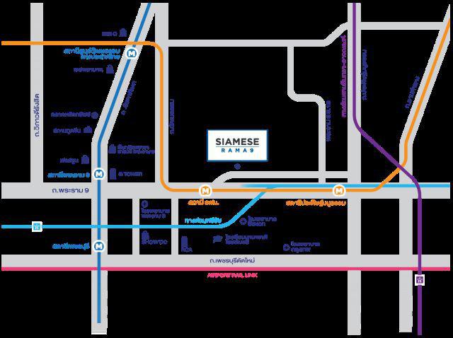 CM04011 ขายดาวน์ คอนโด ไซมิส พระราม 9 Siamese RAMA 9 (Landmark @ MRTA Station)คอนโดมิเนียม พระราม 9 ซอย 11 1