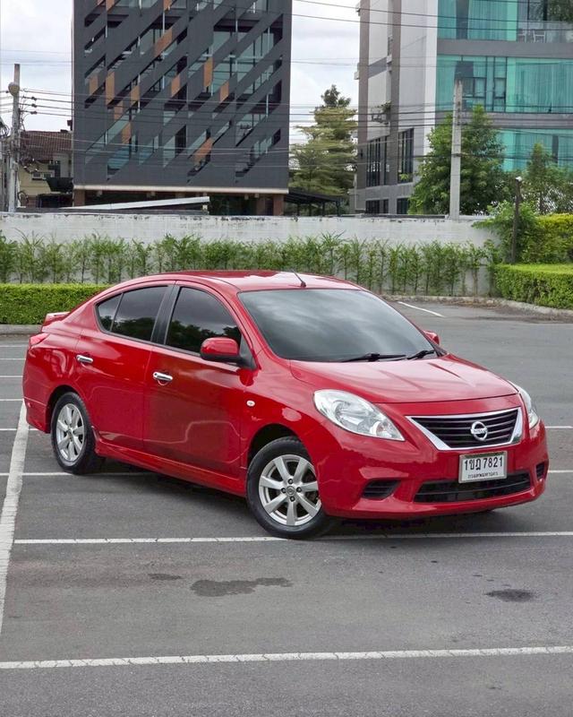 รหัสรถ QT7821 Nissan Almera 1.2 E เกียร์ Auto สีแดง ปี 2013 4