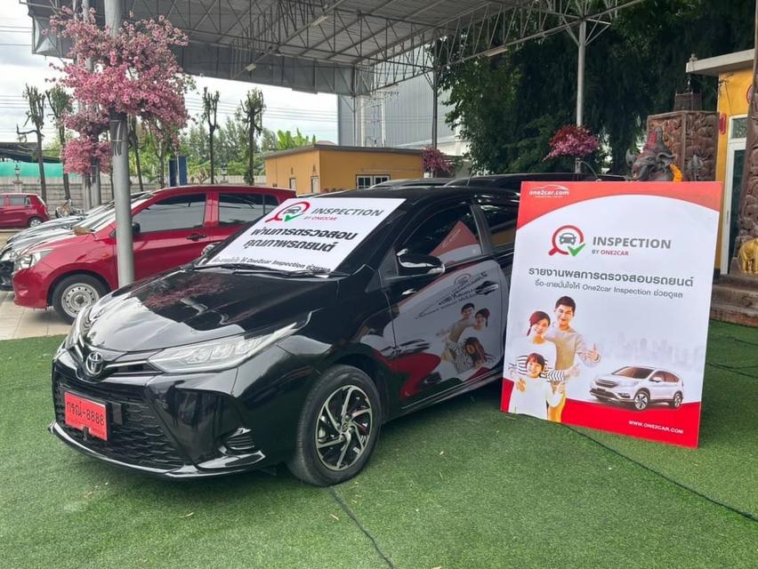 TOYOTA YARIS ตัวHATCH  SPORT เครื่อง1.2cc. เกียร์ AUTO ปี 2021 #รถมือเดียวป้ายเเดงไมล์น้อย27,xxxกม. รับประกันศูนย์ถึงปี2024