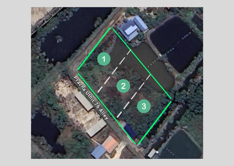 ขายที่ดิน 3 ไร่ ซอยประชาอุทิศ 76 บรรยากาศสงบ เหมาะอยู่อาศัยหรือทำสวน 2