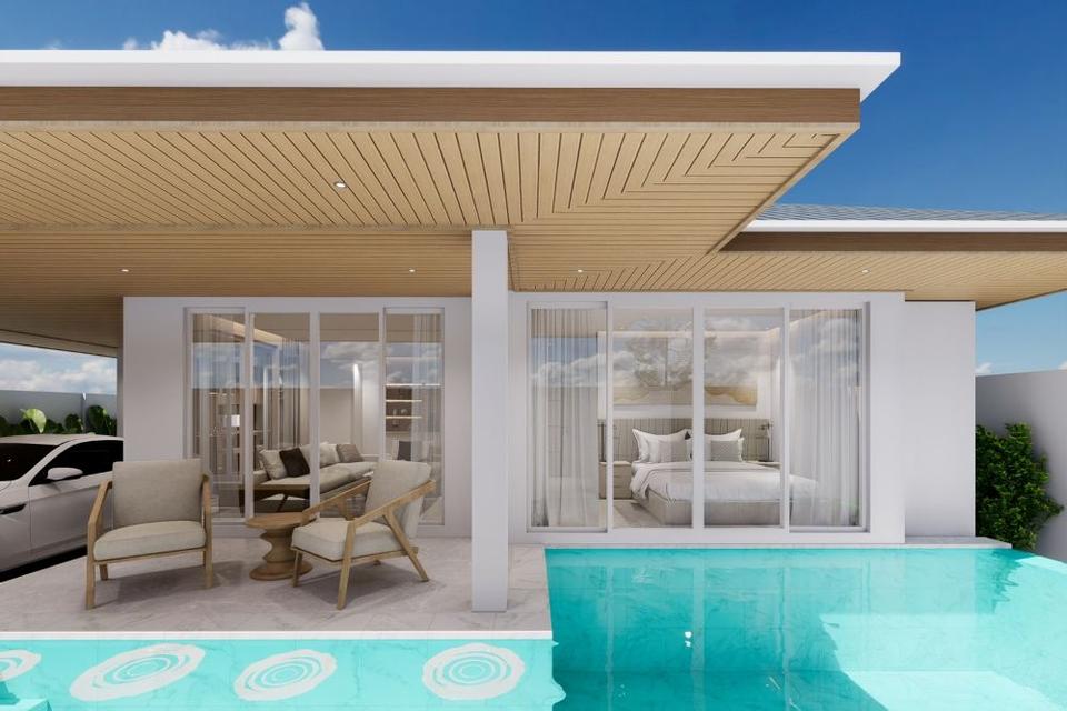 ขาย Pool Villa หมู่บ้านสวนเนรมิต 5 ตกแต่งครบ ใกล้Robinson Lifestyle Thalang เพียง 5 นาที
