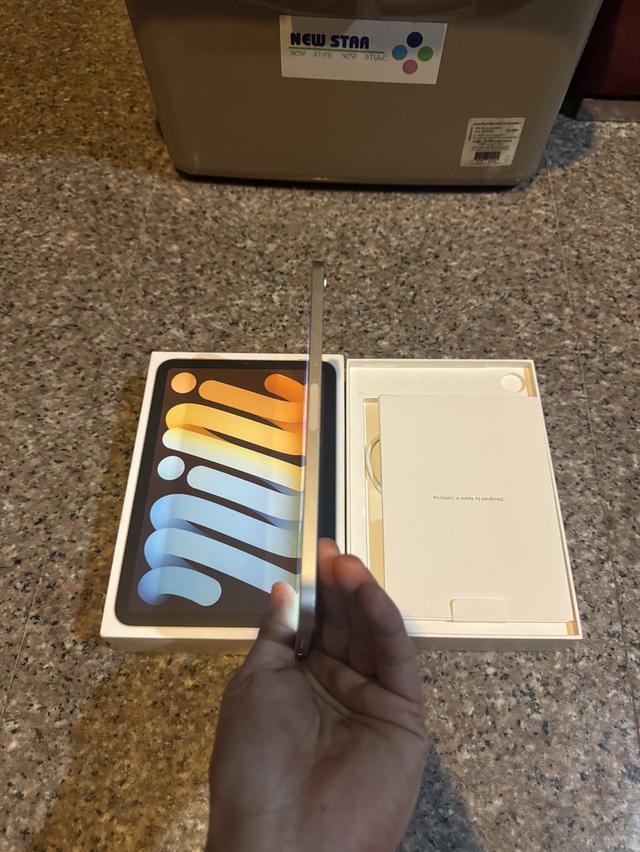 ขายๆๆๆถูกๆๆiPadMini6สีใหม่หายากStar Light มีกล่องอีมี่ตรง 64กิ๊กWifi Only ใช้งานดีทุกๆฟังชั่นสูนTrueทุกๆฟังชั่นรีสโตได้ตลอดไม่มีติดไอคราว Model TH/A รูปที่ 6