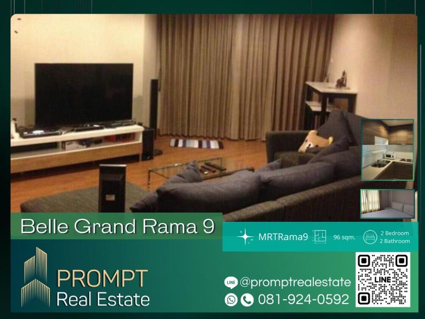 PROMPT *Rent* Belle Grand Rama 9 - 96 sqm - #MRTRama9 #CentralRama9 #FortuneTown. 1