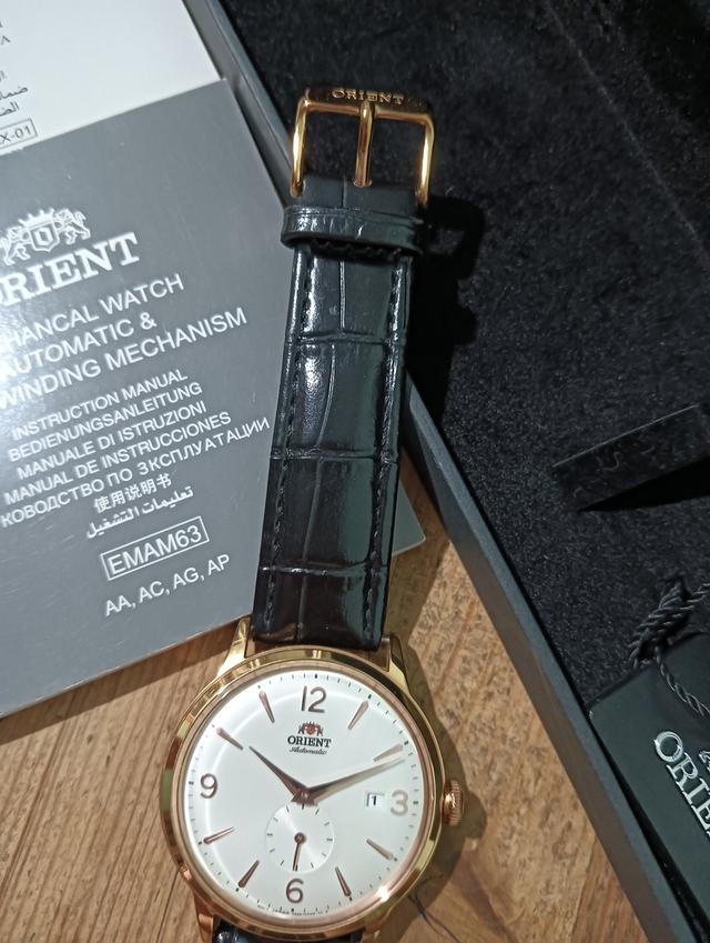 นาฬิกา oriant เรือนทอง หน้าปัดขาว