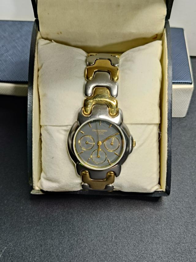 นาฬิกาข้อมือมือสอง Charles Vögele CV-7246 สองกษัตริย์ หน้าปัดเทา Quartz วินเทจ รูปย่อยที่ 2