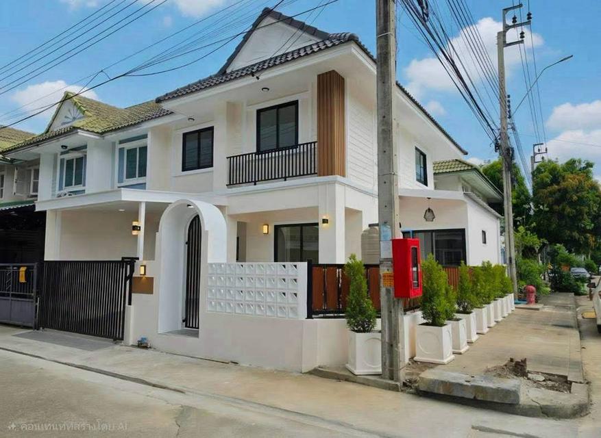หมู่บ้านพฤกษา25  ซอยกันตนา บางใหญ่ทาวน์เฮาส์   2 ชั้น  หลังมุม ตกแต่งใหม่พร้อมอยู่  มีห้องนอนชั้นล่าง แถมฟรีเฟอร์นิเจอร์ 3