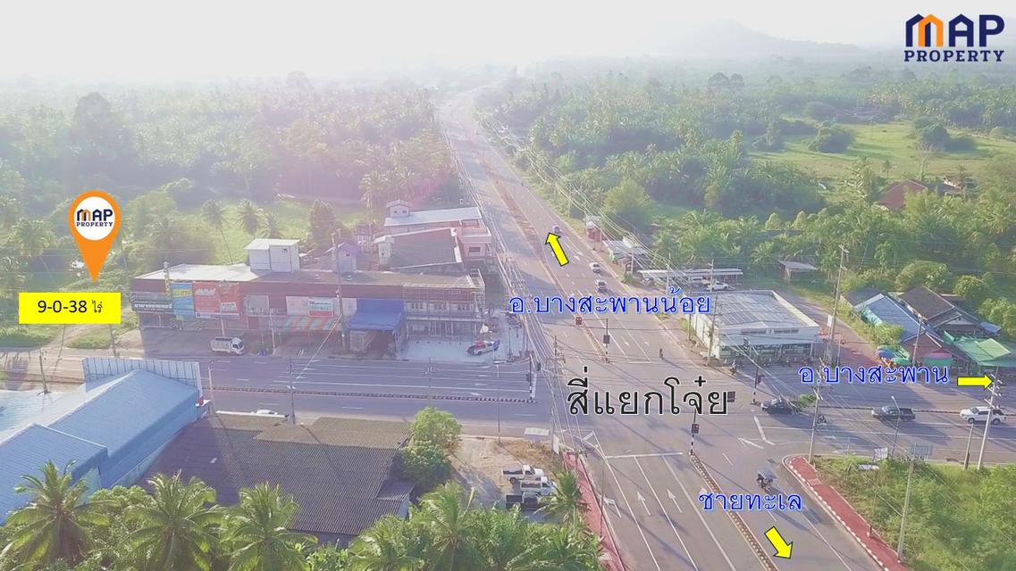 ขายด่วน ที่ดินติดถนนทางหลวงใกล้สี่แยกโจ่ย อ.บางสะพานน้อย 10