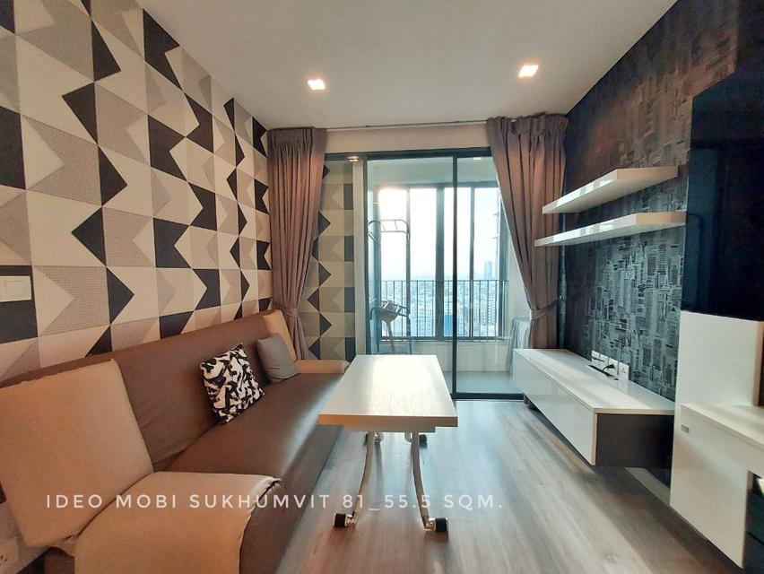 ให้เช่า คอนโด Ready to move 2 bedrooms nice rooms IDEO MOBI Sukhumvit 55.5 ตรม. corner unit quite and privacy close to B 2