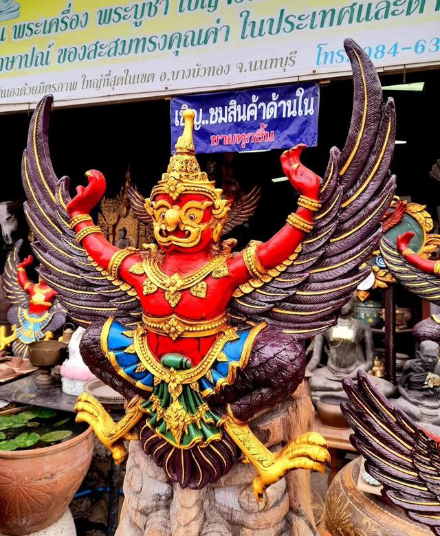 พญาครุฑหน้าดุ ขนาด65ซม ครุฑสุบรรณ แขวนผนัง 4