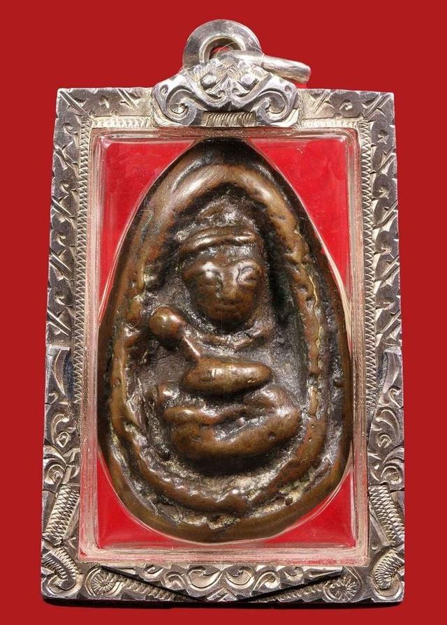 พระอุปคุตเขมร เนื้อสำริดโลหะผสม