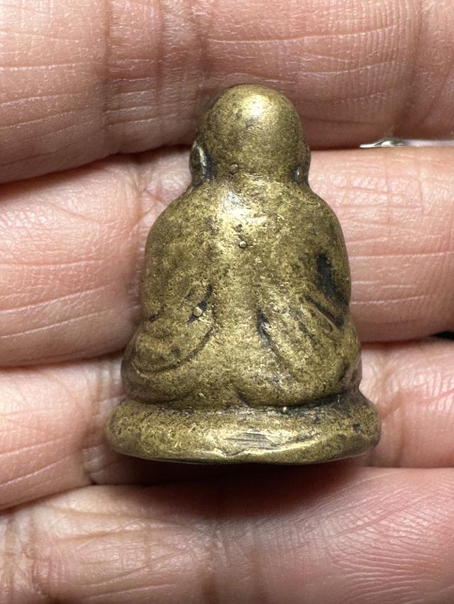 รูปหล่อล.พ.เงิน พิมพ์ขี้ตาสามชาย พระผ่านการบูชา พร้อมกรอบ