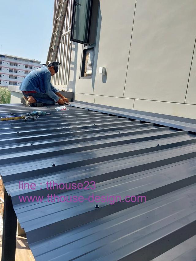 รับเหมา ต่อเติม โครงหลังคา กันสาดห้องครัวเทพื้นปูกระเบื้อง โทร 0950920028 รูปที่ 2