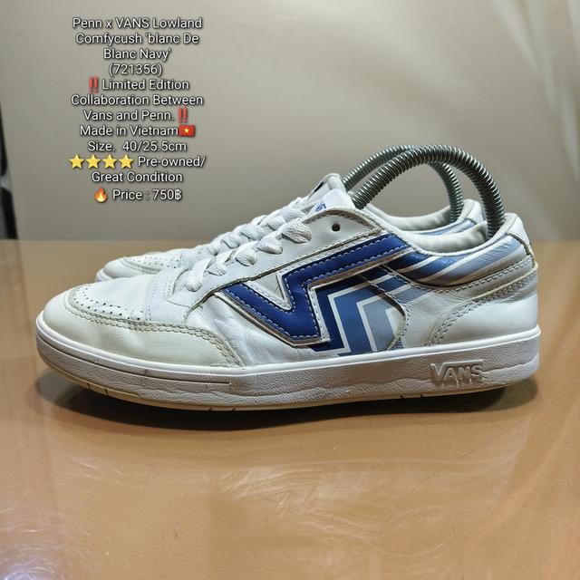 Penn x VANS Lowland Comfycush 'blanc De Blanc Navy'‼️Limited Edition Collaboration Between Vans and Penn.‼️Made in Vietnam🇻🇳Size. 40/25.5cm รูปย่อยที่ 1