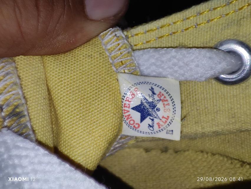 รองเท้า Converse แท้ รุ่นChuck Taylor All Star High(สีเหลือง) ผลิตปี2004 ป้ายส้นแบบยุค2000 รหัสสินค้า(SKU):1P961 เบอร์ 7 รูปที่ 13