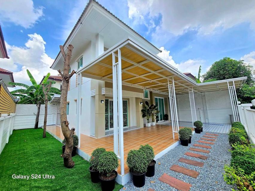 🪴☘️หมู่บ้านคุณาภัทร5 ถนนบ้านกล้วย🪴☘️ บ้านเดี่ยว 2 ชั้น มีห้องนอนชั้นล่าง ตกแต่งใหม่พร้อมอยู่ ถนนบ้านกล้วย-ไทรน้อย มีรปภ ตลอด 24 ชั่วโมง 2