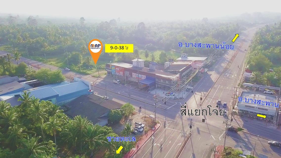 ขายด่วน ที่ดินติดถนนทางหลวงใกล้สี่แยกโจ่ย อ.บางสะพานน้อย 7