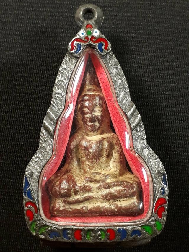 พระท่ากระดาน กรุศรีสวัสดิ์ จ.กาญจนบุรี เนื้อชินตะกั่วสนิมแดง สภาพสวยสมบูรณ์