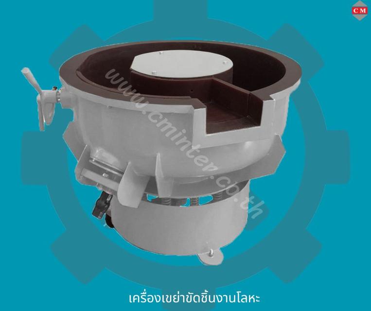 เครื่องขัดผิวโลหะแบบเขย่า (มีสะพานแยกชิ้นงาน) (Vibratory finishing machine with Separator)