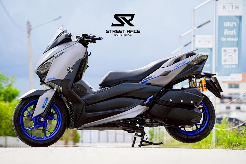 2021 Yamaha xmax 2021 เทาล้อน้ำเงิน โช๊ค ohlins + ท่อ atom titanium ของแต่งเบิกใหม่ทั้งคัน 11