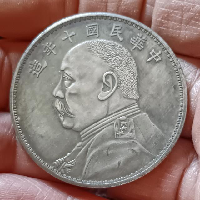 เหรียญจำลอง จีนเก่า China, 1 Yuan, (รุ่น袁世凯 Yuan-Shikai), ใหม่ทำเก่า​ มี​ 4 เหรียญ​
