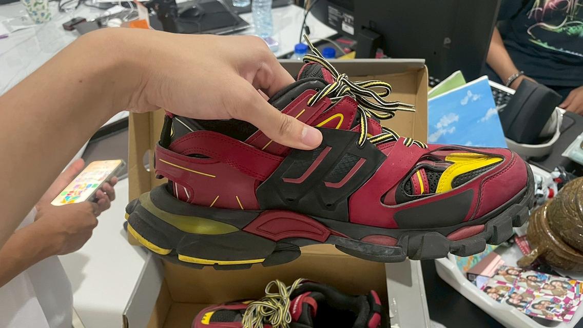 Balenciaga Track Sneaker Bordeaux Burgundy Black Yellow 10