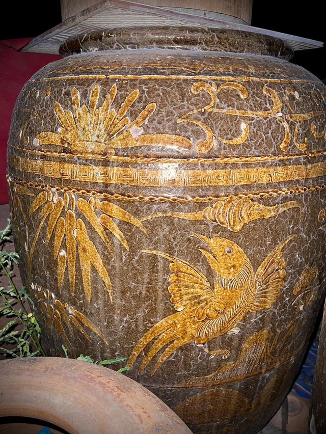 โอ่งเซี่ยงไฮ้ ลายสิงห์ โอ่งโบราณ ลายสิงห์โต โอ่งดินเผาน้ำเคลือบโบราณ 11