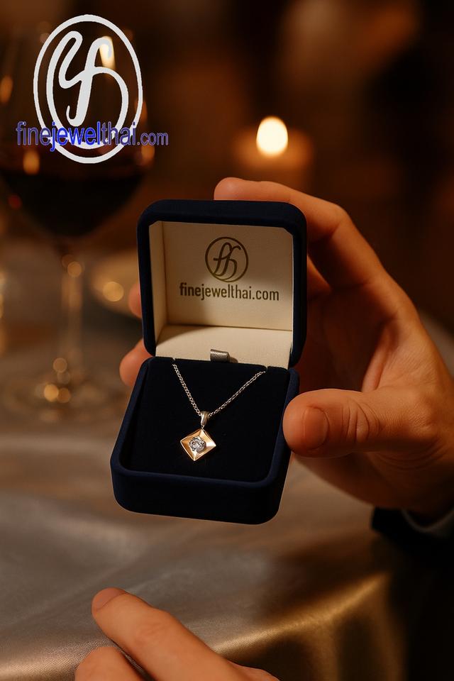 Finejewelthai ชุดของขวัญ เครื่องประดับ จี้เพชร P1101