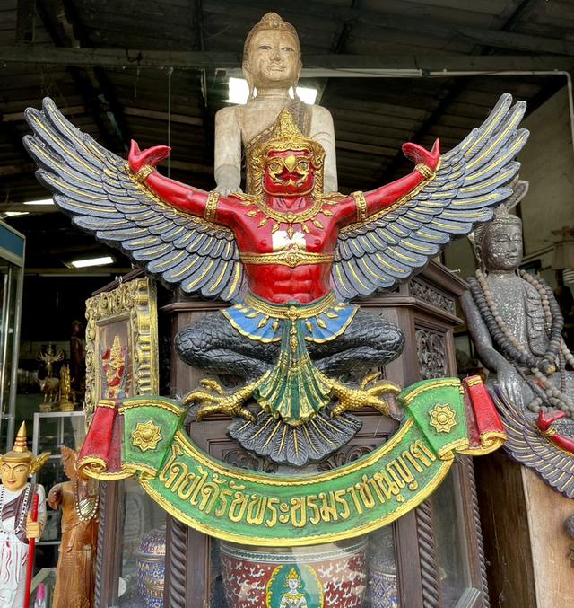 พญาครุฑหน้าเทพ ครุฑแขวนผนัง ขนาด70ซม 2