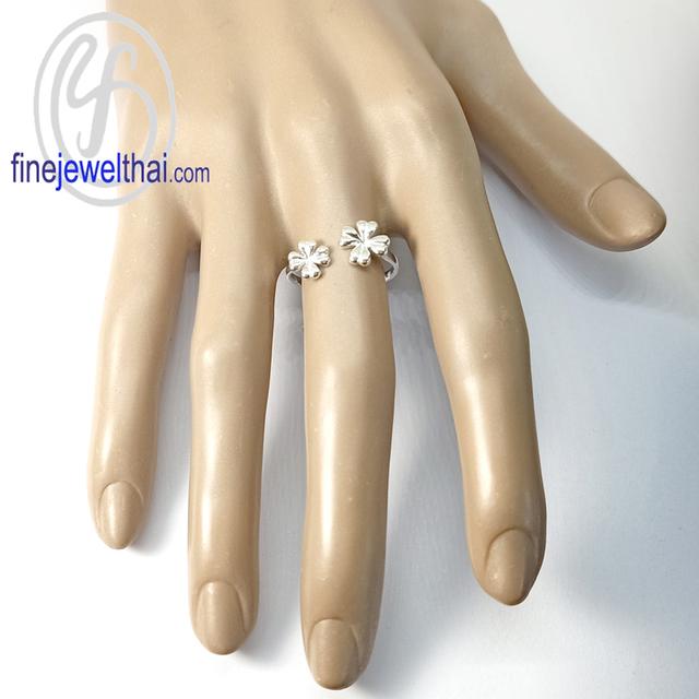 Finejewelthai แหวนใบโคลเวอร์-แหวนเกลี้ยง-แหวนเงินแท้925-R143900 รูปที่ 4