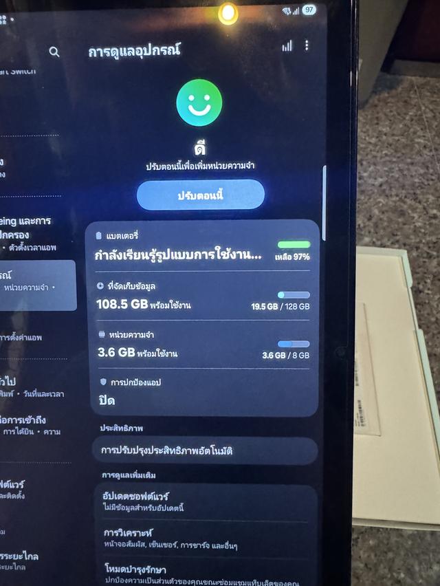 ขายๆๆๆถูกSamsungTabA9Plus5GสีหายากSilver LTEใส่ซิมได้ ( ตัวนี้สเปค128/8 ) คับมีกล่องอีมี่ตรงสูนTrueสภาพสวยการใช้งานดีเยี่ยมทุกๆฟังชั่นเครื่องรีสโตได้ต 7