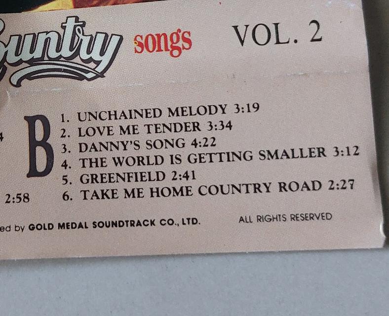 □มือ2 เทปเพลง The Best Of #Country Song□อัลบั้ม Vol2 (ลิขสิทธิ์แท้)(แนว คันทรี country) 7