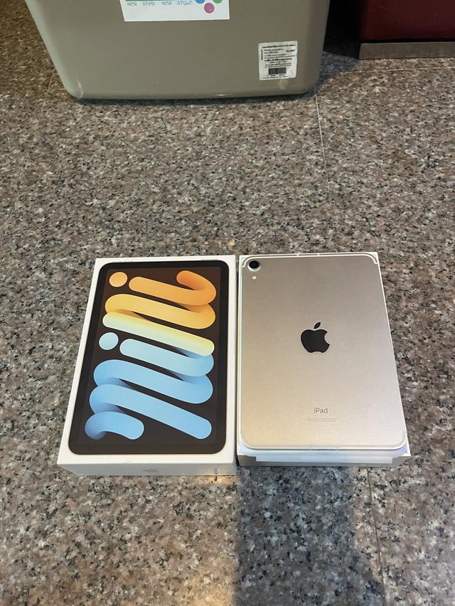 ขายiPadMini6สีใหม่หายากStar Light64กิ๊กWifi Celluer ใส่ซิมได้ยกกล่องไร้รอยใช้งานดีถูกมากก