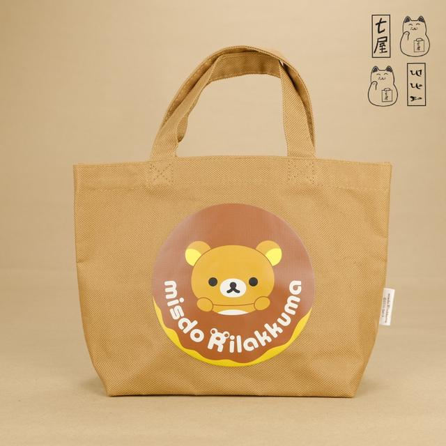 HandBag กระเป๋าพรีเมียม มิสเตอร์โดนัท x ริลัคคุมะ 🐻🍩 Misdo Rilakkuma San-X 2010 ~ Mini Tote Bag 26 cm ~ Winter Campaign ❄️ รูปย่อยที่ 2