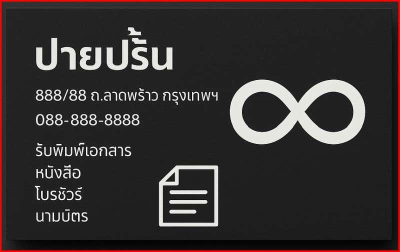 พิมพ์นามบัตร พิมพ์การ์ดงานพิธี คุณภาพดี สวย คม หรู พร้อมบริการจัดส่งทั่วประเทศ