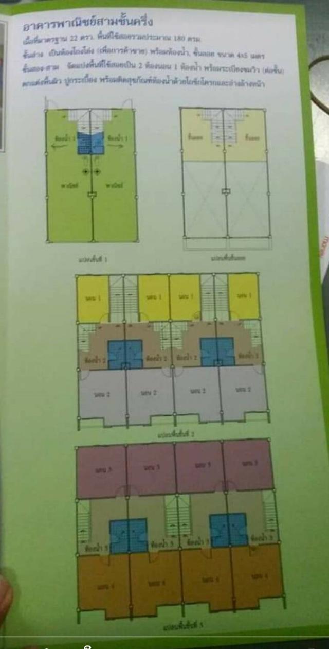 อาคารพาณิชย์ 3ชั้นครึ่ง 2 คูหา ตกแต่งทะลุติดกัน 2