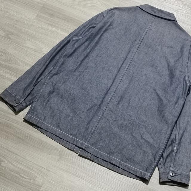 UNIQLO Denim Work Shirt เสื้อคลุมยีนส์ทรงช่าง เ รูปที่ 8