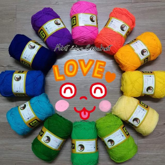 ไหมพรมอีเกิ้ล4ply สีพื้น Knitting  Eagle