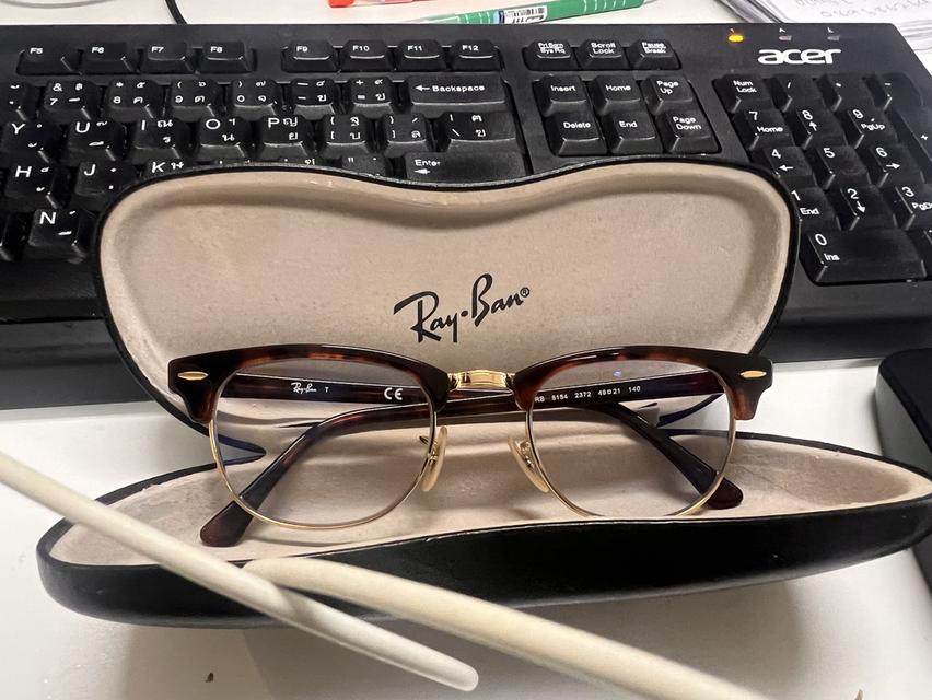 ขายกรอบแว่น พร้อมแว่นสายตา rayban มือสอง