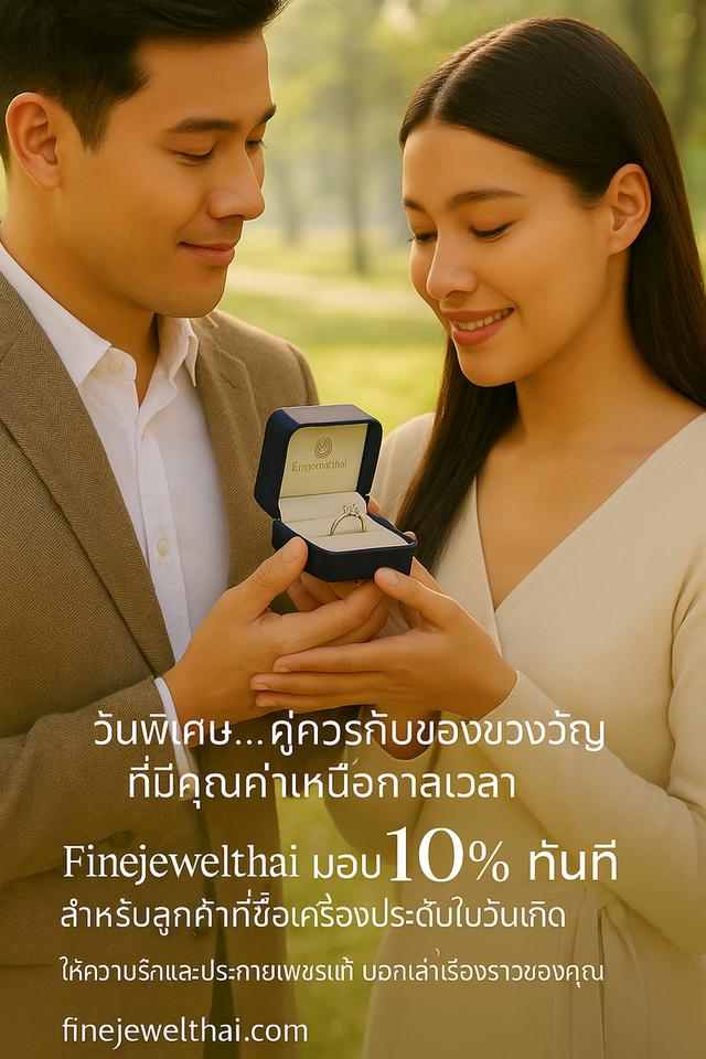 Finejewelthai อัพเดทโปรโมชั่น Birthday Promotion ช้อปสินค้าในวันเกิด ลดเพิ่ม10%ทันที