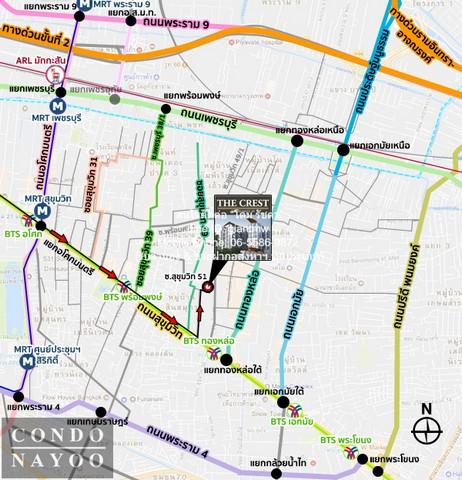 คอนโดฯ The Crest Sukhumvit 49 เดอะ เครสท์ สุขุมวิท 49 35 ตรม 1 BR 1 BR 23000 บ. ใกล้กับ BTS ทองหล่อ Hot กรุงเทพ 2