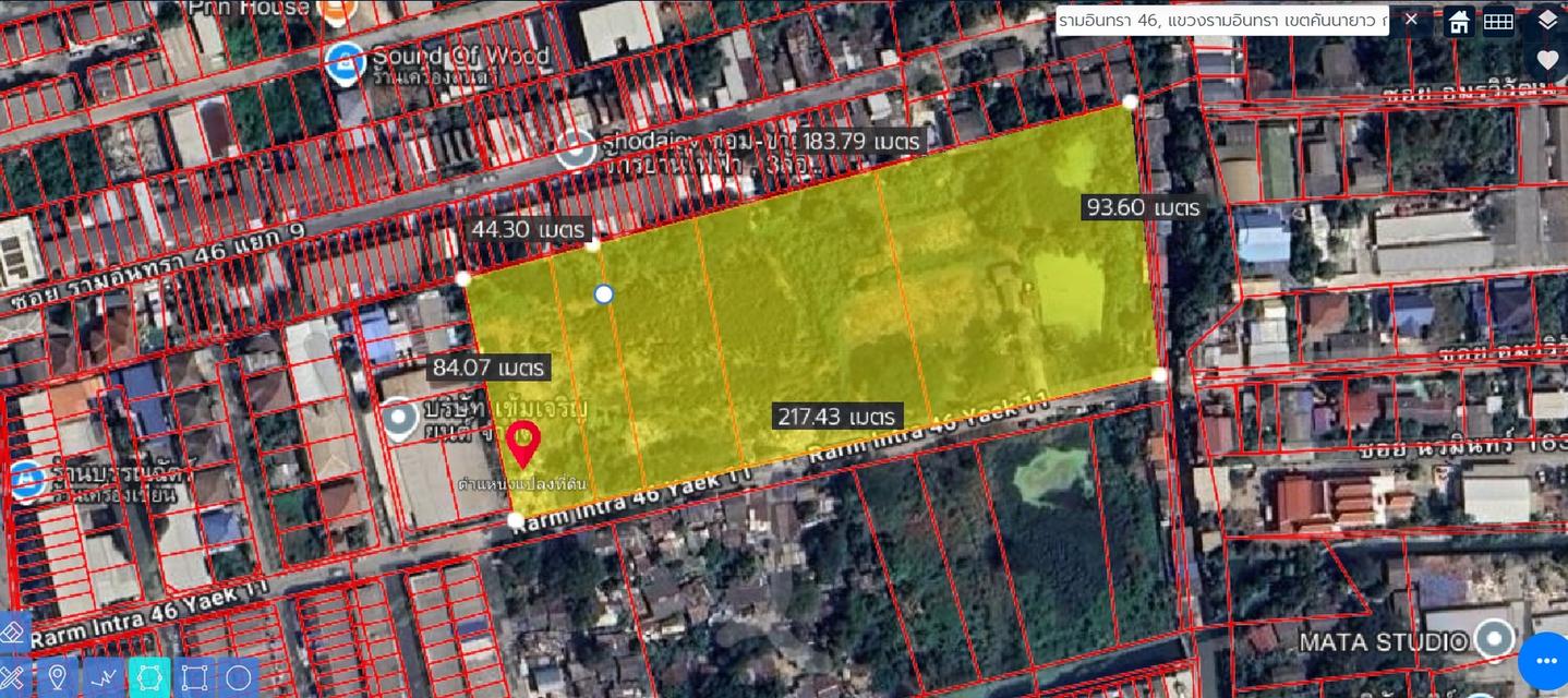 ที่ดินเปล่า 12-1-66 ไร่ รามอินทรา 46 แยก 11 1
