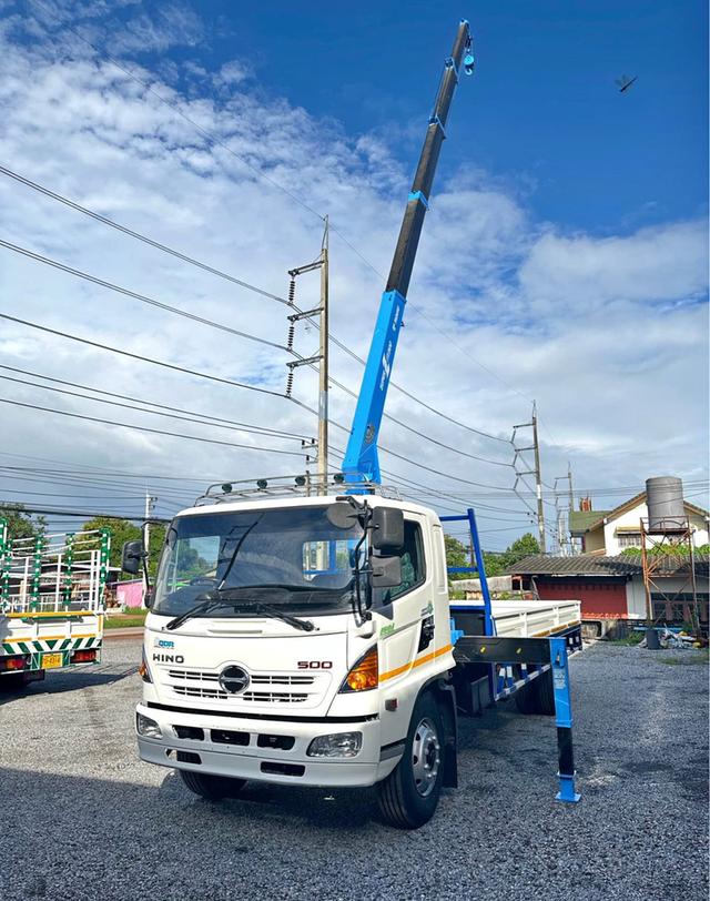 รถบรรทุกกระบะเหล็กมือสอง 6 ล้อ Hino FG1J เครน 3.6 ตัน